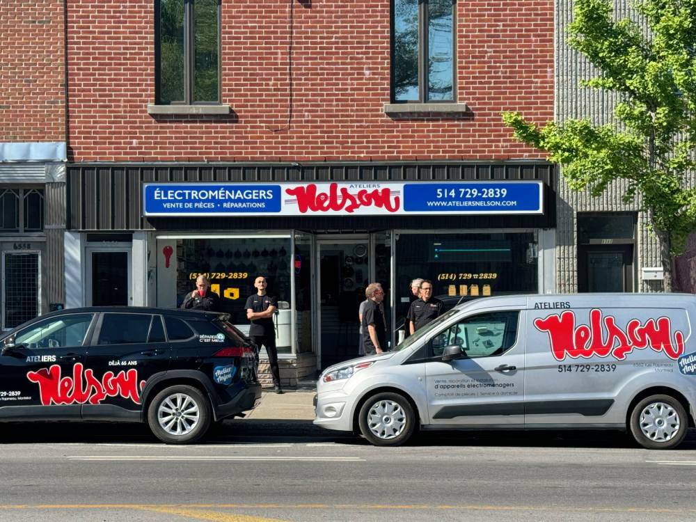 Atelier et magasin réparation électroménager à Montréal, Montreal-Est, Montréal-Nord et à Laval - Ateliers Nelson à Montréal